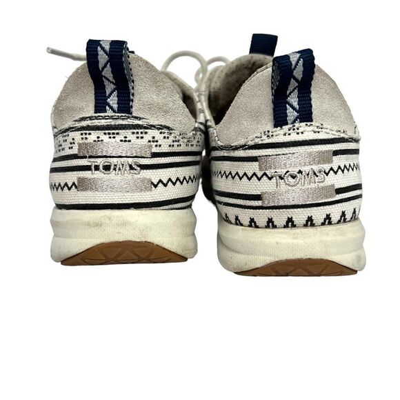 TOMS Cabrillo Sneakers Print Low Lace-up in Tan and Blue Women's Size 8.5 Z-31 - Picture 8 of 10